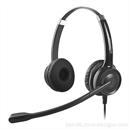 CS12 QD over-ear headset with microphone call center customer service earphone